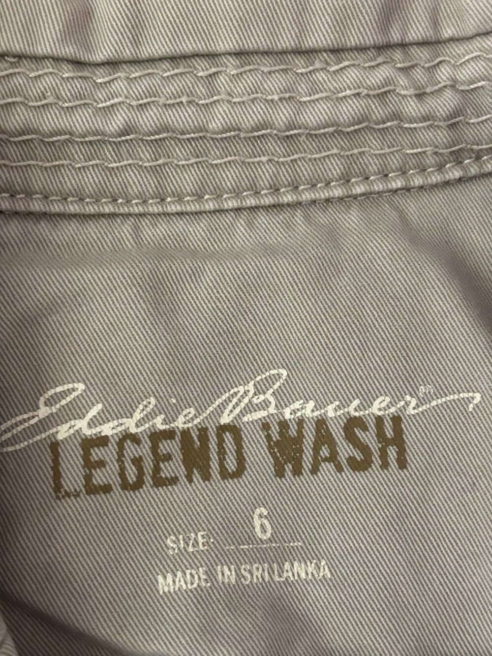 Eddie Bauer Legend Wash Womens Jacket Sz 6 Khaki 100% Cotton Twill Button Up - Picture 4 of 6